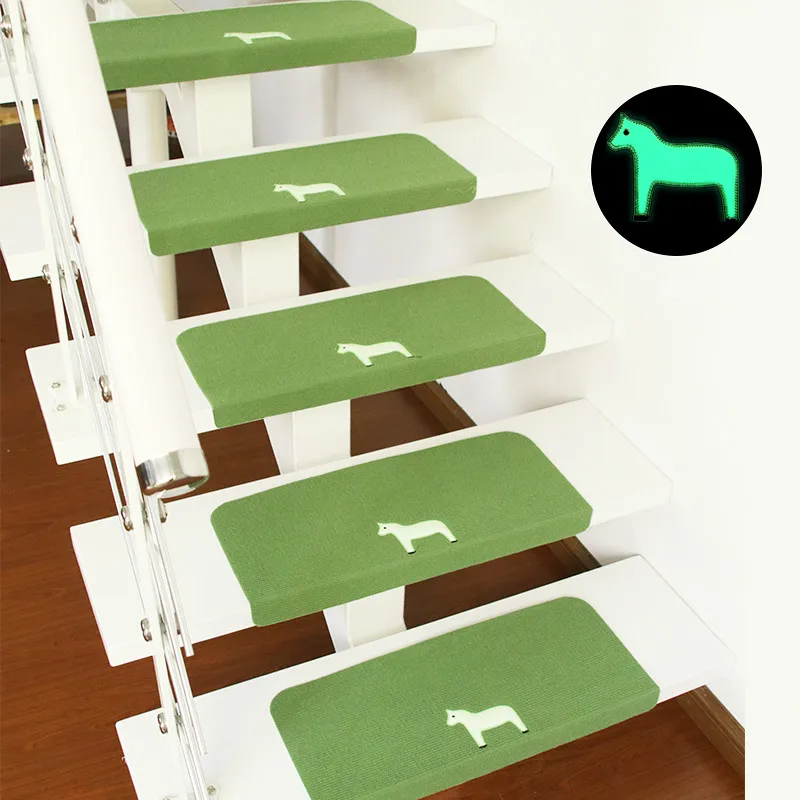 RULDGEE Home Luminous Self-adhesive Non-slip Floor Stair Carpet for living room Cartoon Horse Pattern Stair Mat Protector Rug RULDGEE Home Luminous Self-adhesive Non-slip Floor Stair Carpet for living room Cartoon Horse Pattern Stair Mat Protector Rug