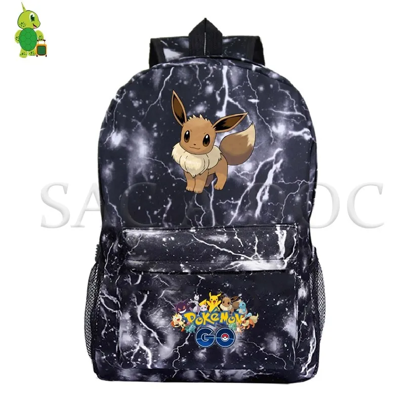 14 Pokemon сумка Mochila для женщин и мужчин Pikachu Eevee рюкзак Galaxy Space школьные сумки для подростков повседневные дорожные рюкзаки для ноутбука - Цвет: 14