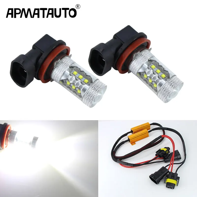 

2x CANbus 80W H8 H11 LED Fog Light Driving Bulbs for BMW E63 E64 E90 E91 E92 E93 328i 328xi X5 E53 E70 E46 325i 330i X3 E83