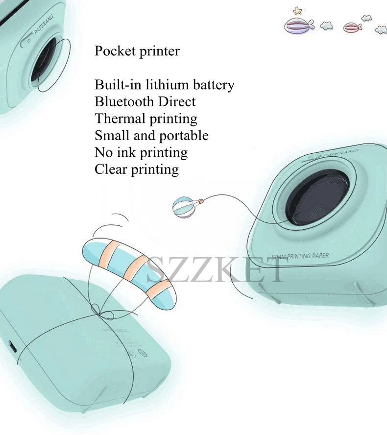 1 предмет для PAPERANG P1S Портативный термопринтер различные характеристики наклейки принтер карман фотопринтер P1 обновления