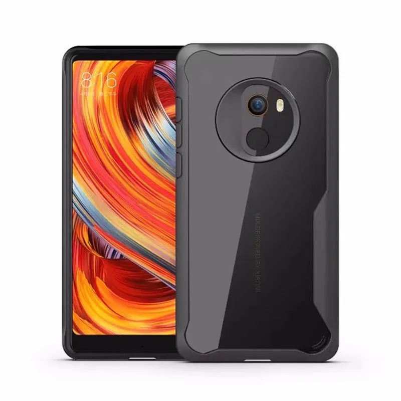 

Cocose For Xiaomi MiX 2 Transparent Acrylic Back + TPU Frame Hybrid anti-scratch drop-proof Phone shell case cover