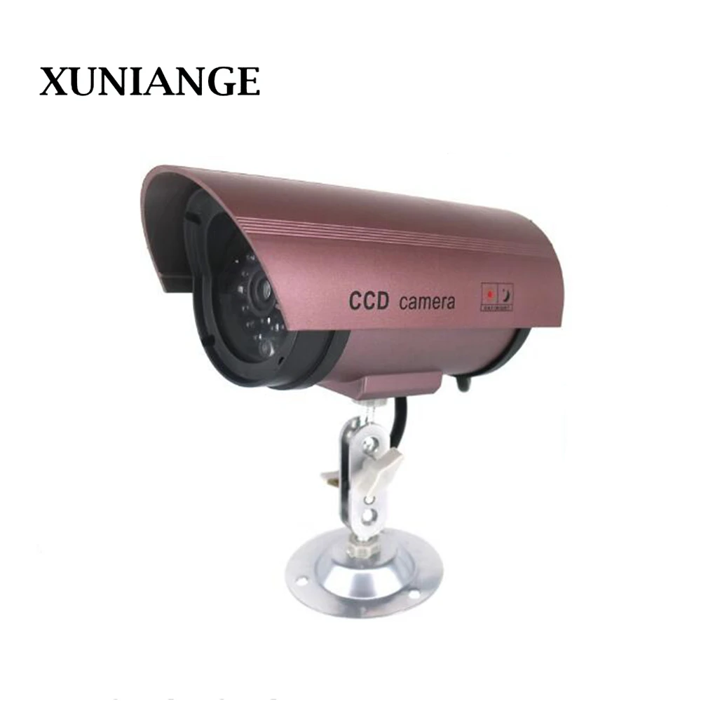 

Simulation Dummy Fake Camera Solar Power Waterproof Outdoor Indoor Security CCTV Surveillance Camera Bullet Flashing LED Light