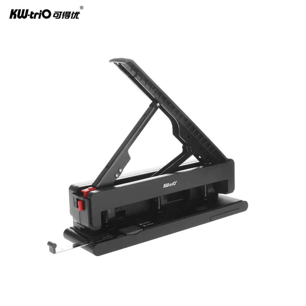 

Desktop Heavy Duty Hole Puncher with Adjustable 2-3 Holes Padded Handle 40-Sheet Capacity Chip Drawer