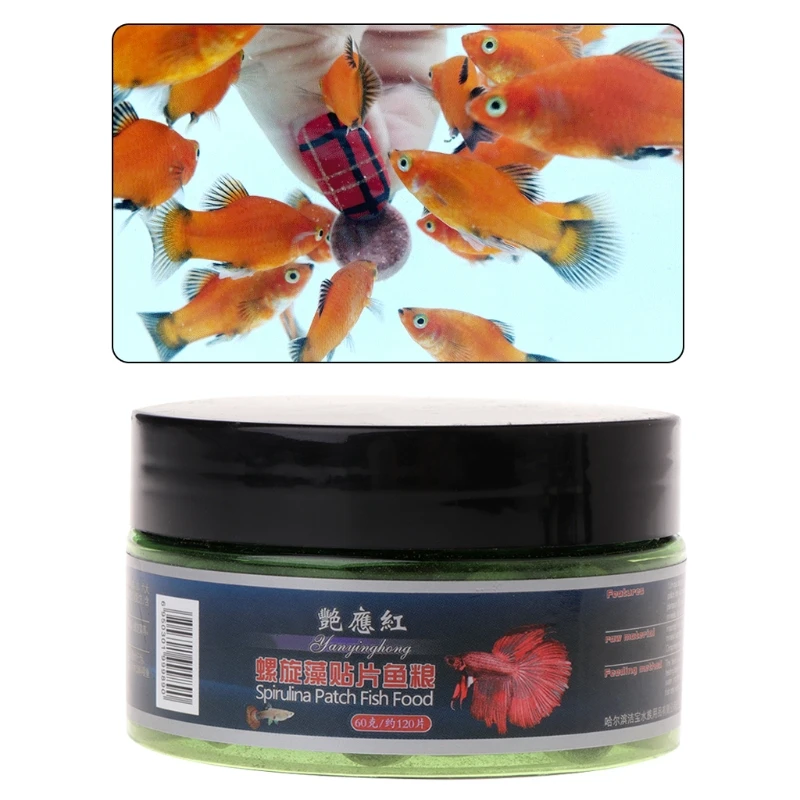 1 коробка таблетка для еды рыбы Спирулина водоросли аквариумные таблетки аквариум тропический сом вафельный корм для рыб 90 г/155 г вкусная Рыбная еда