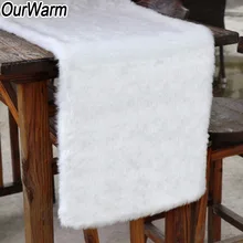 Por Sofa Table Runner Lots From Ourwarm White Christmas Table Runner Sofa Plush Luxury Faux Fur Decoration For Home