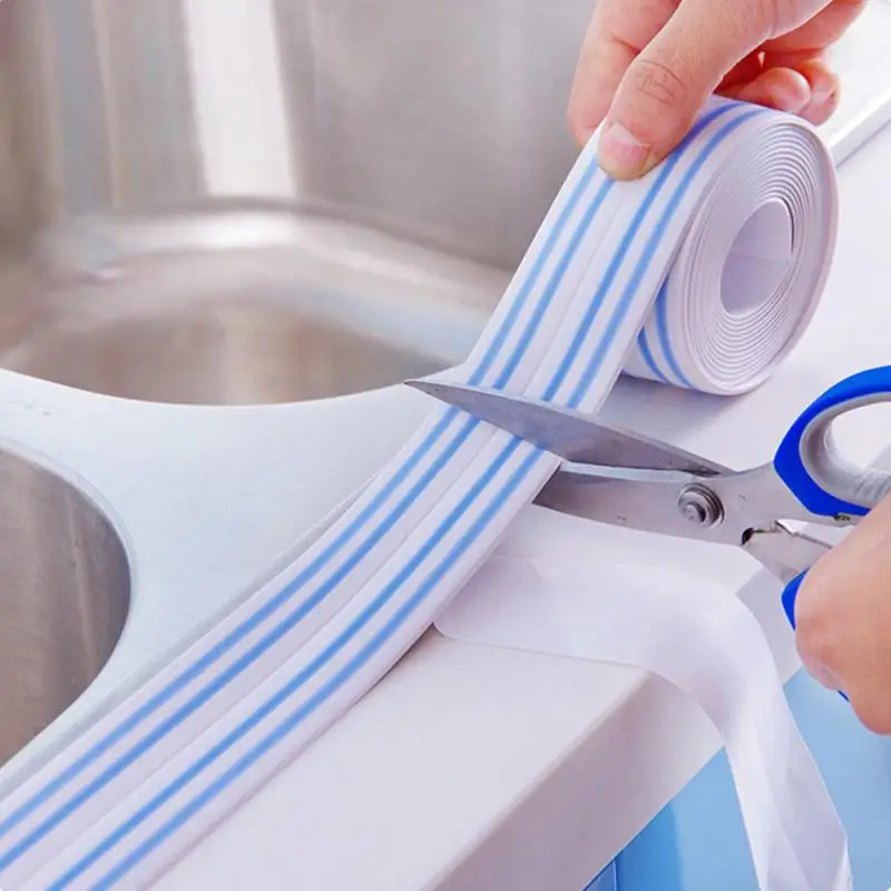 

2.8*38mm 3 Colors Kitchen Sink Bathroom Wall gap Sealing Tape Waterproof Mold Proof Adhesive Self Adhesive Tape Home DIY Decor