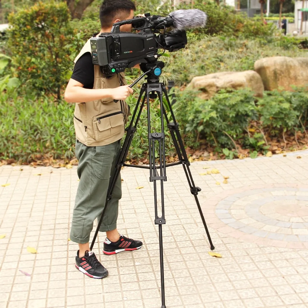Puluz Heavy Duty видеокамера Алюминий сплав штатив с жидкости Перетащите штатива для Canon Sony цифровых зеркальных фотокамер Nikon SLR Камера
