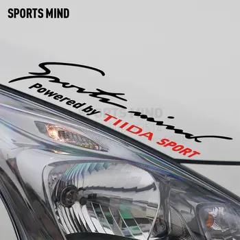 

2 Pieces Sports Mind Car Styling On Car Lamp Eyebrow Automobiles Car Sticker For Nissan tiida exterior accessories