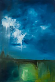 

Modern handmade painting abstract landscape on oil canvas for living room decor and wallpaper