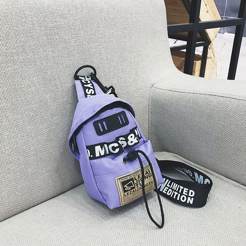 Новая женская мужская сумка на пояс для путешествий, маленькая сумка на плечо - Цвет: Фиолетовый
