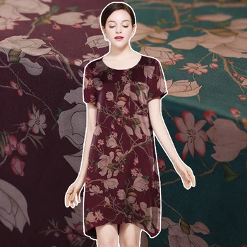 

Heavy satin Gambiered Canton gauze fabric high - end cheongsam dress heavy iris silk fabric satin chinese silk fabric silk cloth