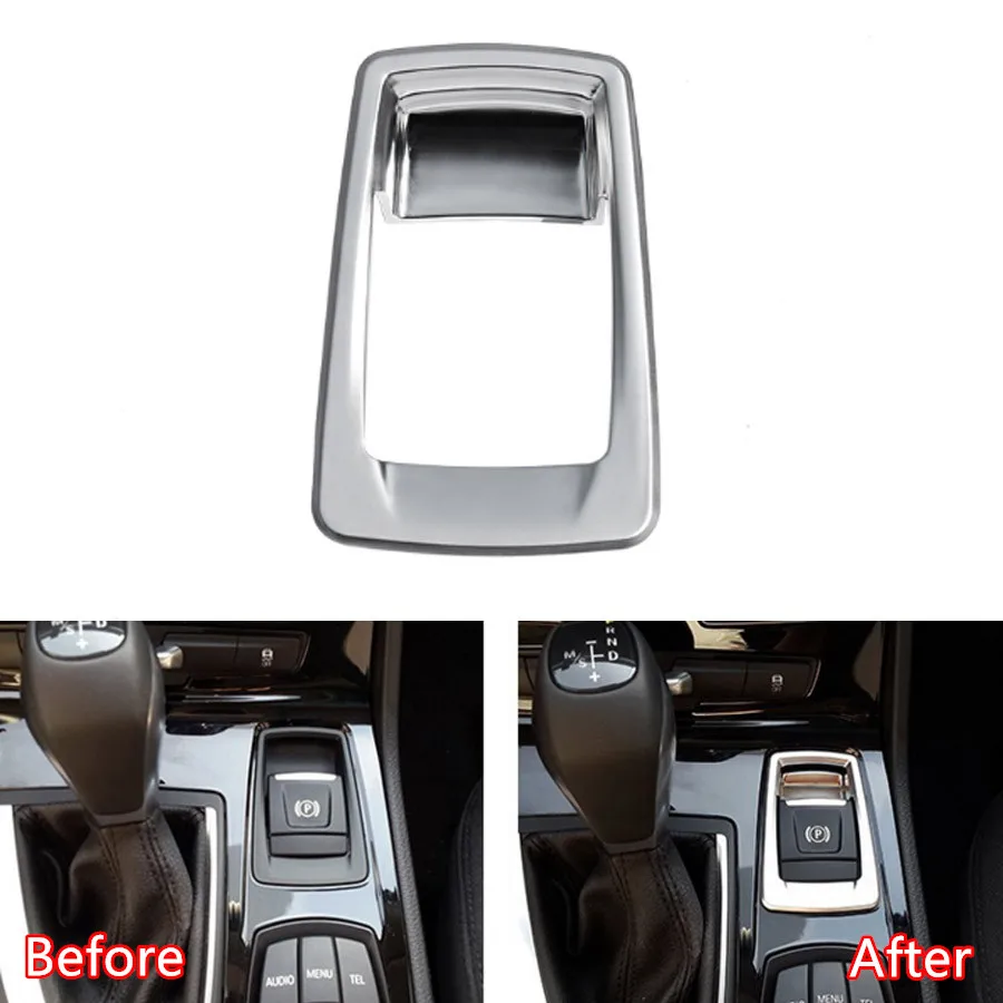 YAQUICKA Car font b Interior b font Electronic Handbrake Button Switch Frame Trim Cover For BMW