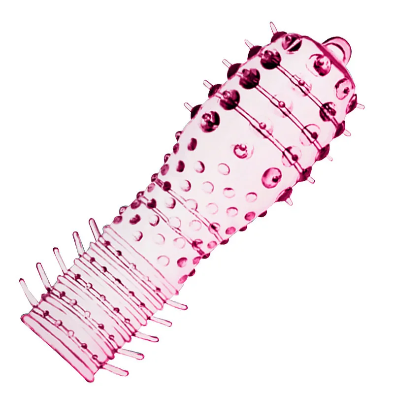 Презервативы многократного использования для Для мужчин удлинитель пениса рукавом В Горошек Длинный Шип петух кольцо для задержки