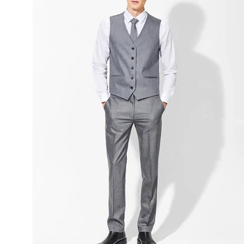 

Chalecos Para Hombre Gentleman Wedding Waistcoat Casual Business Vests Slim Fit Vest Custom Made Mens Groom Vest Suit Vest 2017