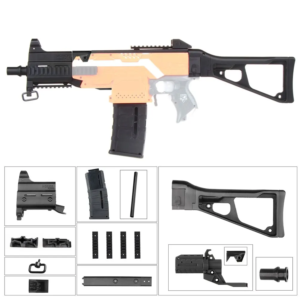 

WORKER F10555 UMP9 Rifle Imitation Kit 3D Printing High Strength Combo For Stryfe Modify Toy For Nerf Parts Kids Toys Gift