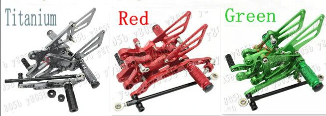 С ЧПУ красный мотоцикл Rearset подножки для ног Набор для Kawasaki ZX-6R 2003-2004 ZX 636 03-04