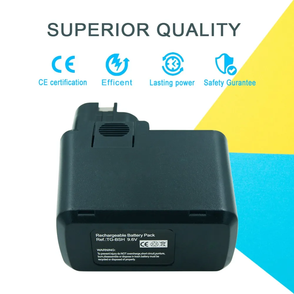 2607335037 9,6V 2000mAh Akku für BOSCH PSR 9.6VES2