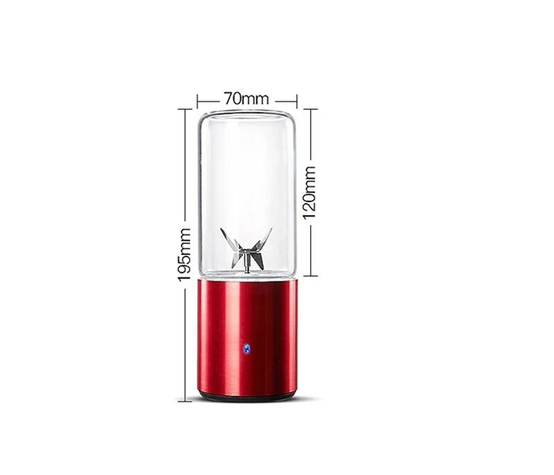 

usb Blender Portable Juice Mini Bottle Blender Cup 330ml Aluminum Alloy Base Patent Lithium Battery Recharging 6 Blades