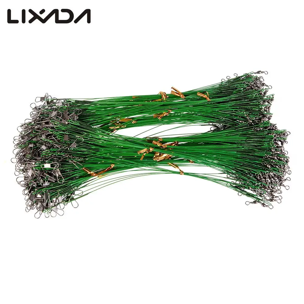 Lixada 10 шт./лот рыболовная проволочная установка с защелкой и Вертлюгами поводки из