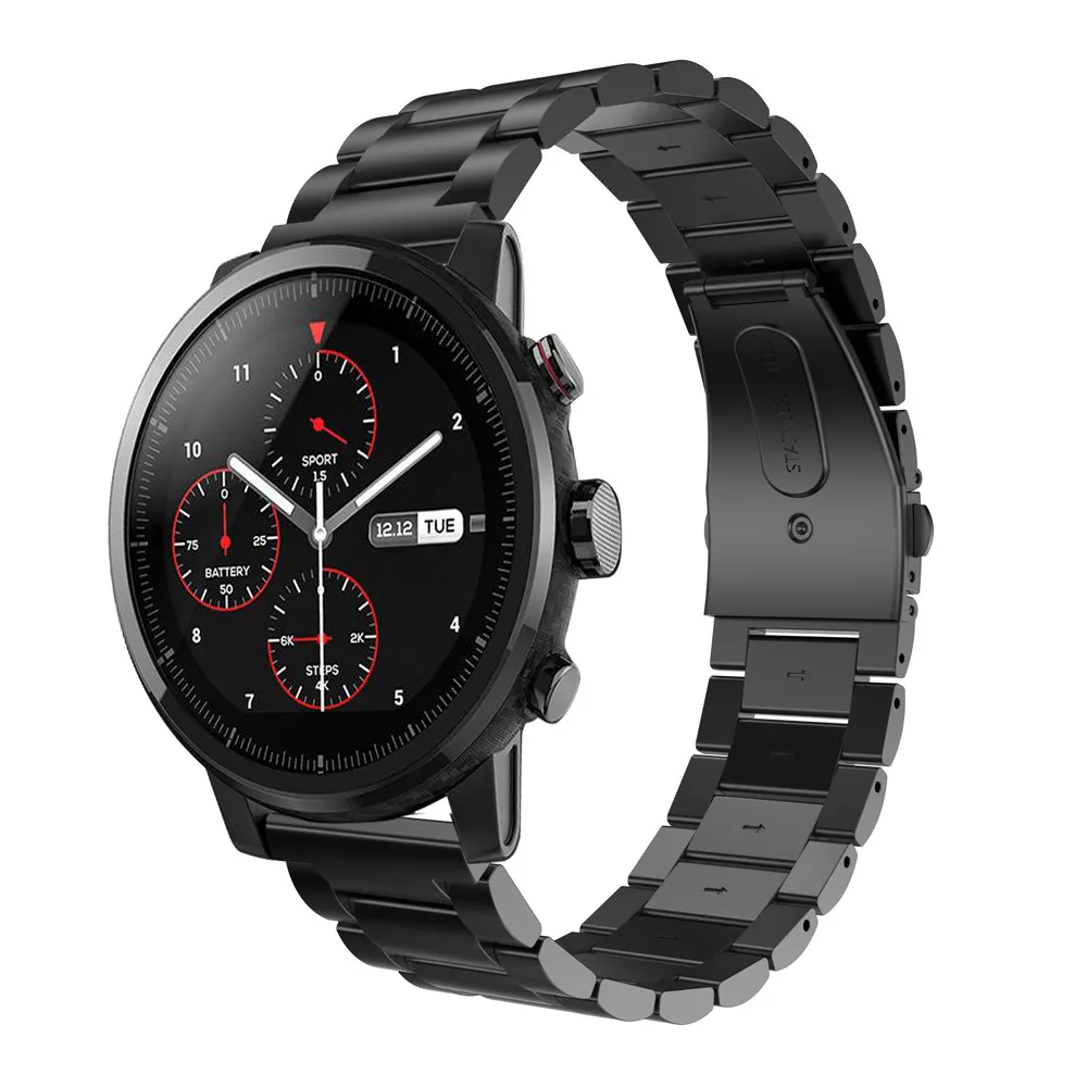 Для оригинальных часов Xiaomi Huami Amazfit Stratos 2 2S amazfit pace GTR 47 мм браслет ремешок 22 мм браслет из нержавеющей стали