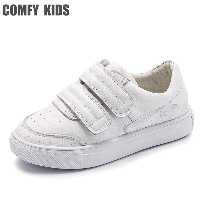 Kaufen Comfy kinder Echtem Leder Turnschuhe schuhe für kinder schuhe flache mit mädchen jungen turnschuhe größe 21 36 Hohe qualität turnschuhe