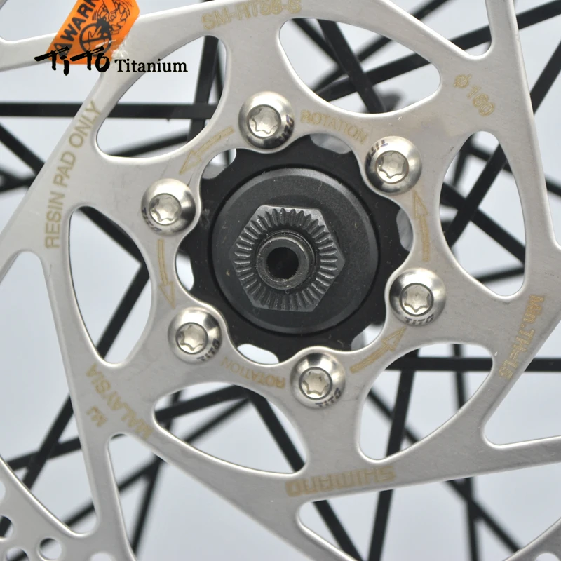 TiTo 12 шт. титановые дисковые тормоза велосипедные болты тормозной винт обновленный комплект Кнопка головки для M5x10mm Torx T25