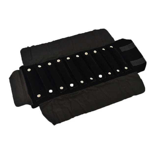 Superior Black Velvet Portable Jewelry Roll Bag For Rings Jewellery Display Travel Carrying
