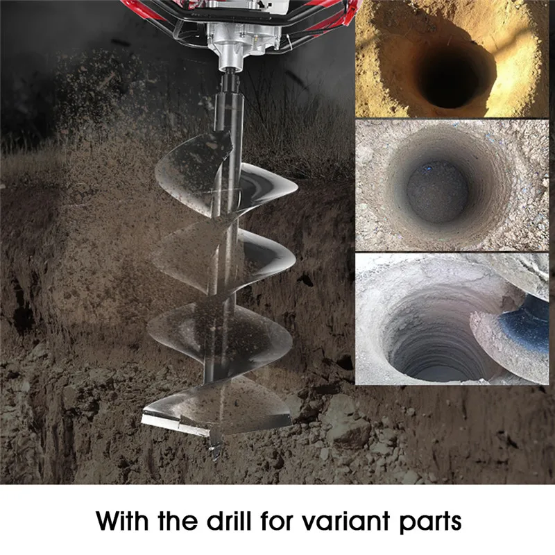 52CC наземная дрель земляной шнек Дырокол экскаватор садовые инструменты посадочная машина сельскохозяйственный шнек буровой культиватор 200 мм дрель