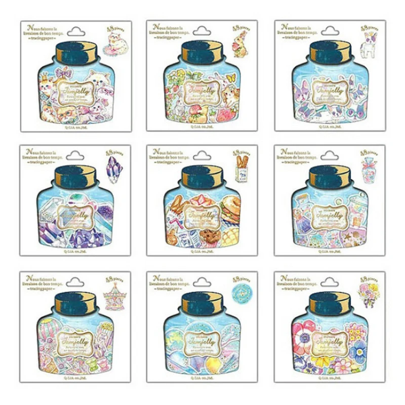 48 pcs/lot new Drift Bottle mini paper sticker DIY decoration for diary planner scrapbooking label kawaii stationery | Канцтовары для
