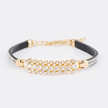 MISANANRYNE модный хрустальный браслет для женщин золотой цвет прозрачный циркон браслеты ювелирные изделия Wonens подарки pulseira feminina