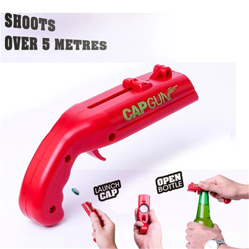 

Creative Portable Beer Opener Cap Gun Bottle Opener Beer Bottles Open Capgun Drink Opening Shooter Bar Outdoor Celebration Tools