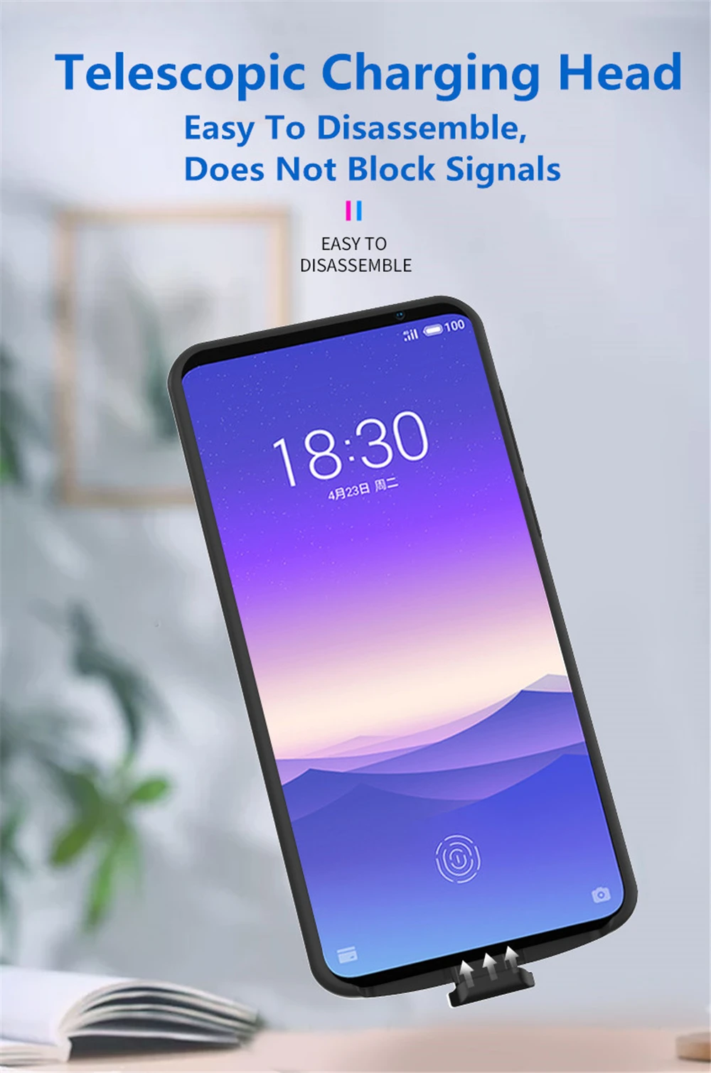 Чехол для внешнего зарядного устройства для MEIZU16s, чехол с зажимом для задней части батареи, 6500 мА/ч, портативный внешний аккумулятор, чехол для зарядки