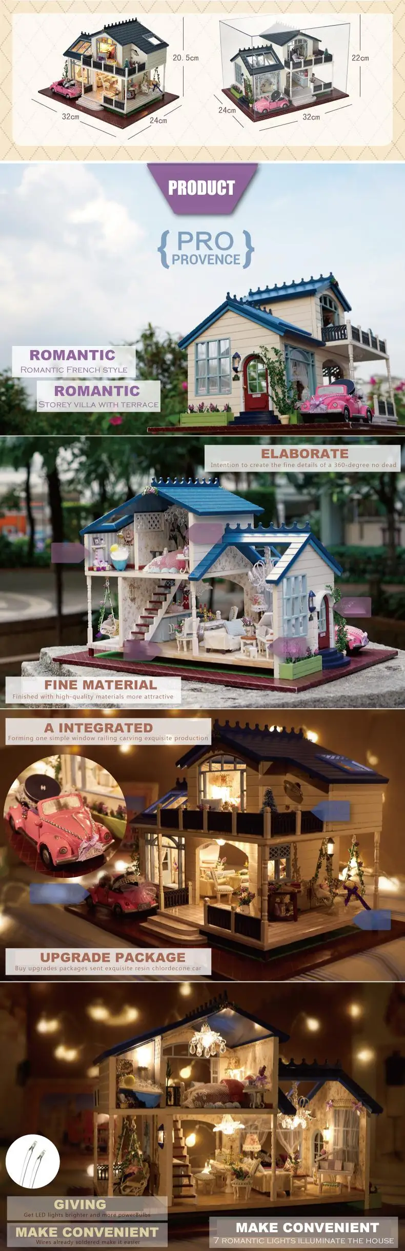 Подарки бренд DIY кукольные домики Деревянный Кукольный дом унисекс кукольный домик детская игрушка Мебель Миниатюрные поделки A032