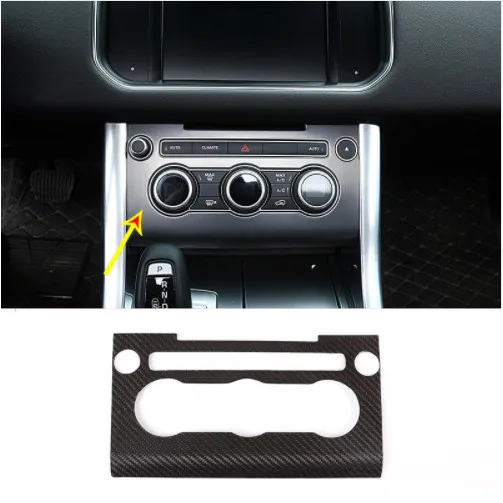 

Real Carbon Fiber Car Center Console AC Panel Frame Cover Trim For Range Rover Sport RR Sport 2014-2017 Accessories