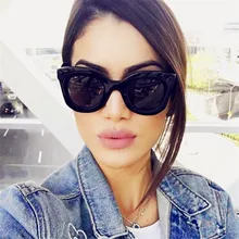 2019 Design de moda Olho de Gato Óculos De Sol Das Mulheres Lente Gradiente de Óculos de Sol Espelho Retro Óculos de sol oculos de sol Gafas UV400
