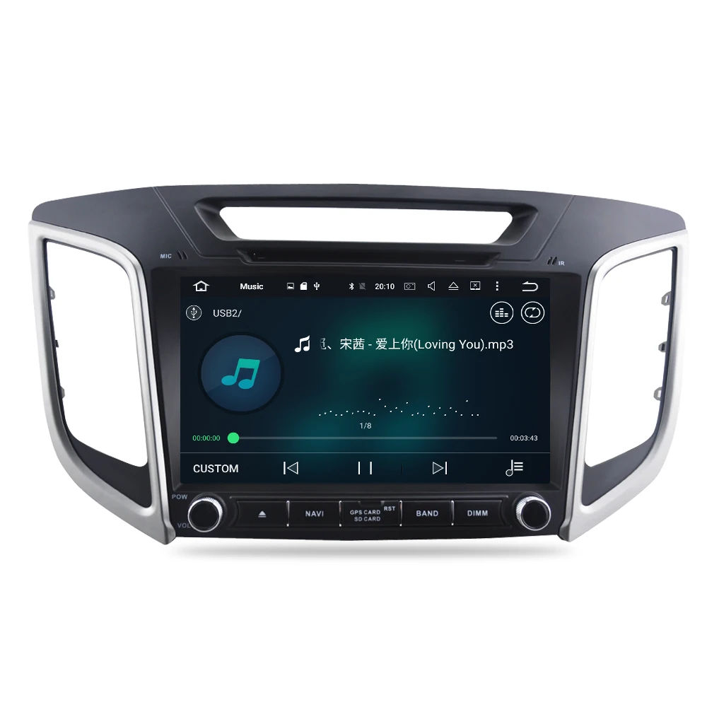 Discount IPS Android 9.0 Car Stereo DVD Radio GPS Navigation Player For Hyundai ix25 Creta 2014-2018 Video Multimedia  Bluetooth Headunit 2