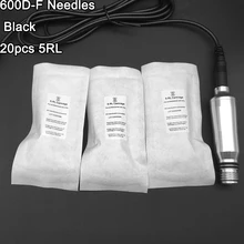 Черный 600D-F 5RL& 5RS Иглы для татуировки стерилизованые одноразовые, Перманентный макияж, иглы для татуировки машинка для бровей острые наконечники