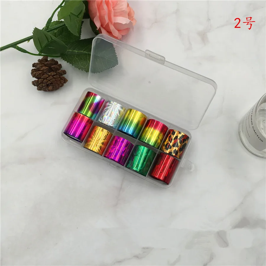 10 шт. Estrela Prego Jogo Da Etiqueta Holografica Folha Prego Conjunto Estrelado UM Adesivo 2,5*100 сантиметров DIY Papel De Tra