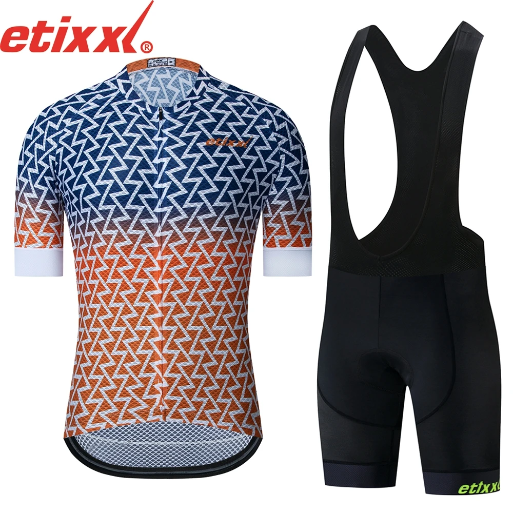 

ETIXXL 2019 Pro Bib Cycling Set Summer Bicycle Clothing Sportswear MTB Bike Clothes Maillot Ciclismo Cycling Jersey Set