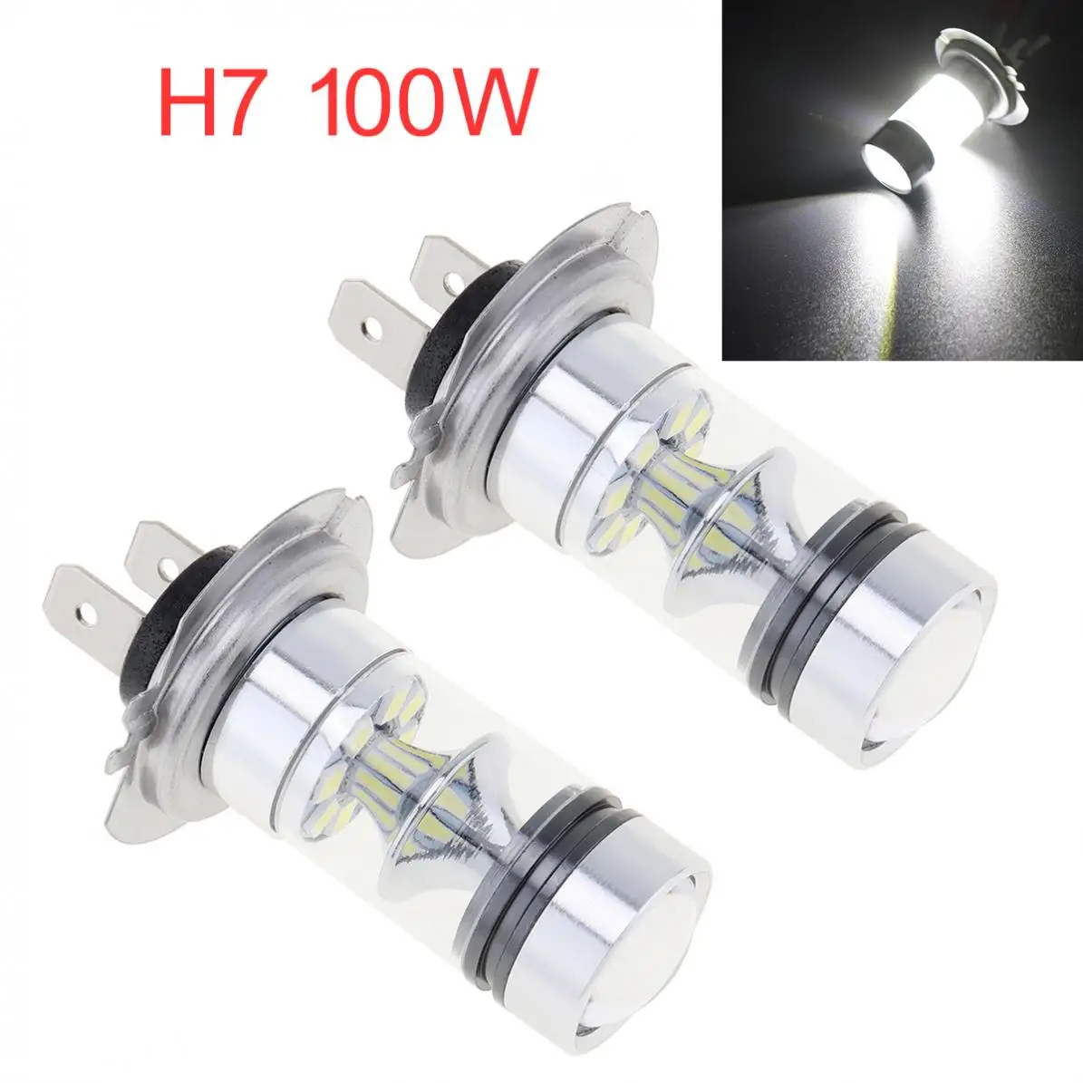 2 шт. Автомобильные светодиодные лампы H7 100 Вт|headlight accessories|headlights bulbs for carsbulb flower |