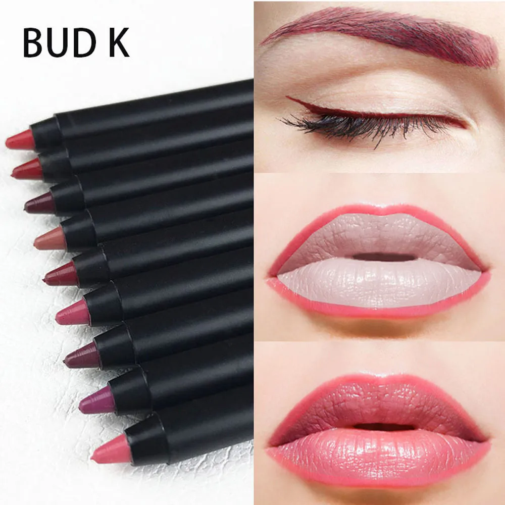 10 Color Women Fashion Waterproof Lipliner Pen Easy to draw Lip Liner Makeup Pencil Cosmetic Tool Lápiz delineador de labios | Красота и