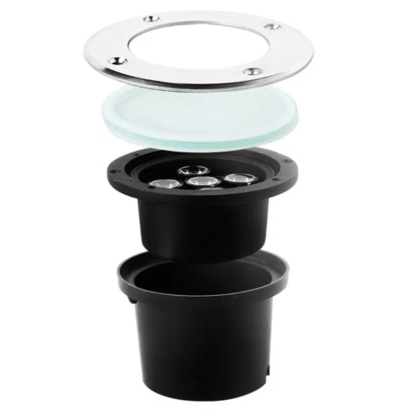 Lâmpada Subterrânea Ip68 Impermeável Iluminação Exterior Branco Quente - Frio Vermelho Verde Azul Amarelo 7 w Led 4 Luzes e Iluminação