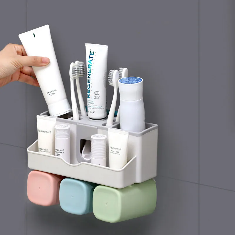 Preise AODMUKI zahnbürste halter zahnpasta squeezer dispenser badezimmer zubehör sets bad lagerung box fall haushalts artikel