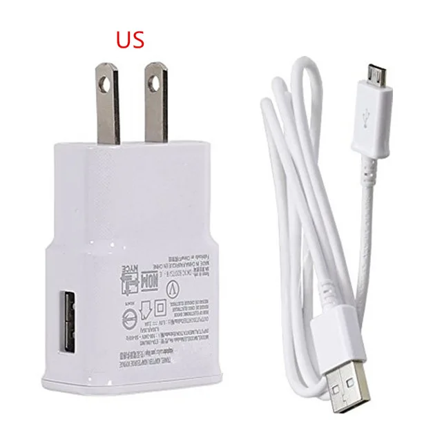 For Samsung Galaxy S3 S4 S6 S7 Edge Note 4 5 J2 J3 J5 J7 Charger Travel Adapter EU US 1m USB USB Charging For Xiaomi - Тип штекера: US chager cable