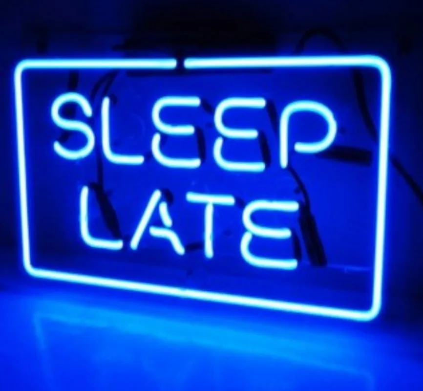 

Custom Sleep Late Glass Neon Light Sign Beer Bar