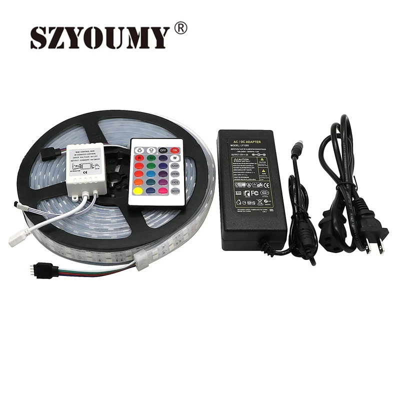 Светодиодная лента от SZYOUMY светильник s Kit Waterproof DC12V 5050 16.4Ft (5M) 600leds RGB Гибкая блоком