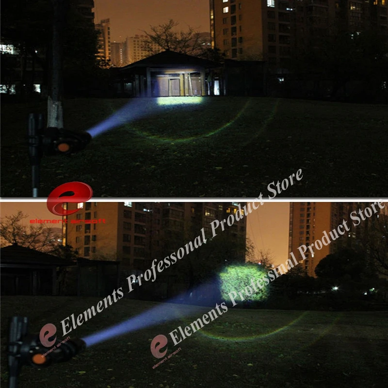 Led à Prova Elemento Airsoft Lanterna Mini Telescópica Zoom Rifle Luzes Dlanágua Caça Lâmpada Arma Lanter Strobe Rápido Ex421 Led 10 Esporte e Lazer