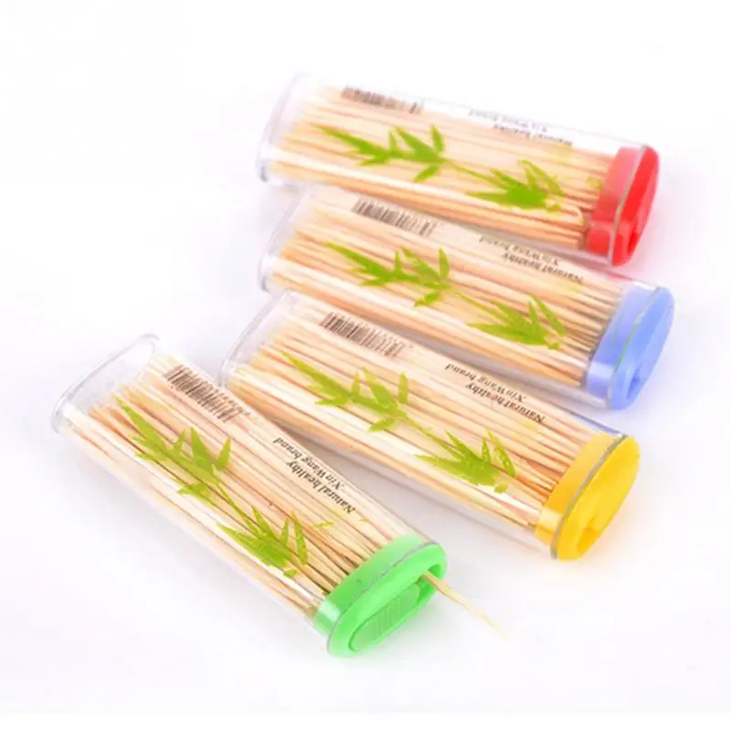 

80pcs Travel Portable Bamboo Toothpicks Oral bamboo Tooth Pick Care