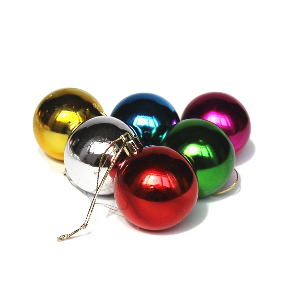 6/12pcs Christmas Tree Decor Ball Bauble Xmas Party Hanging Ball Ornament Pendants for Home Christmas Decorations Gifts