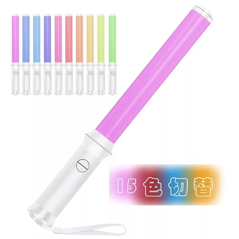 

15Colors Glow Stick LED Stick Concert Party Light With Wrist Strap For Birthday Halloween Christmas New Year Decoration